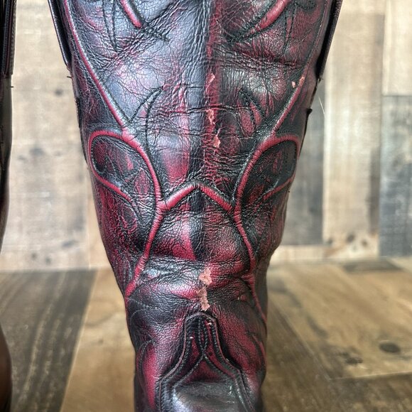 Lucchese Classics L681423 Vintage Black Cherry Cowboy Boots Mens 10 D - Picture 11 of 12